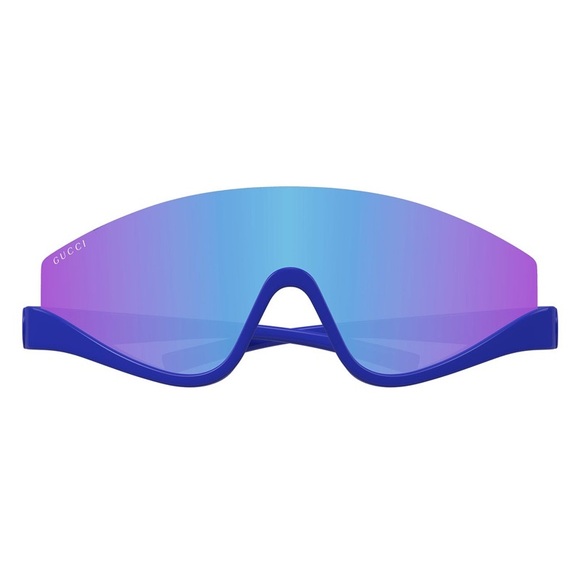 NEW GUCCI SHIELD SUNGLASSES GUCCI GG1650S 010 BLUE EYEWEAR - Picture 2 of 3